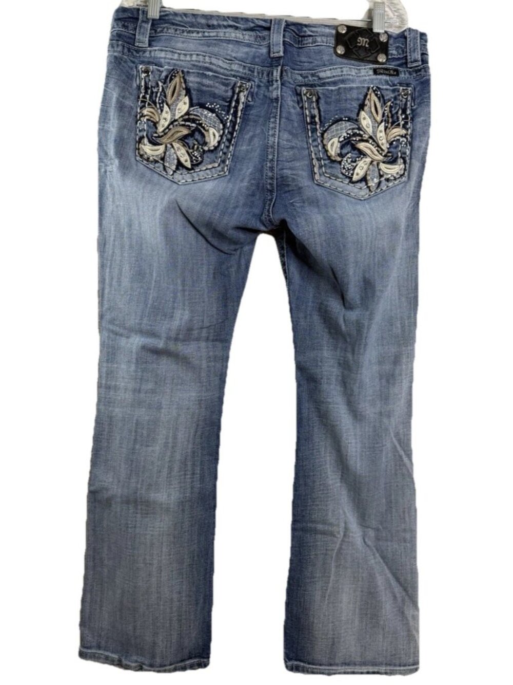 Miss Me Sz 34 (Actual 38x30) Embroidered Faded Distressed GUC-read Description